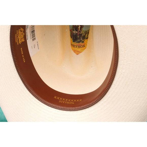 NEW STETSON unisex hobbs 10x straw hat in natural - Picture 5 of 7